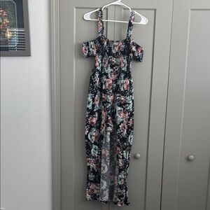 Floral Black Jumpsuit